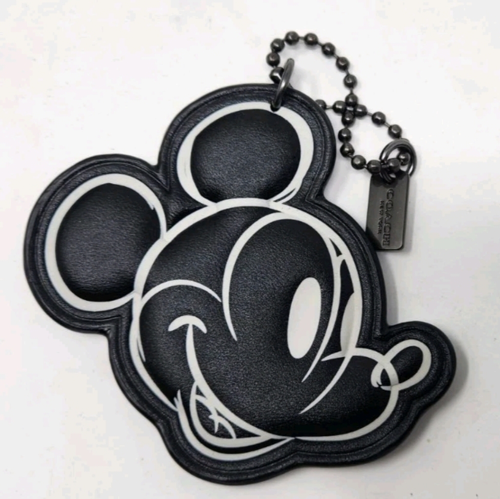 🖤🔹️Coach 🔹️Mickey Leather Charm Hangtag Set of 4 Limited Edition - Picture 2 of 8